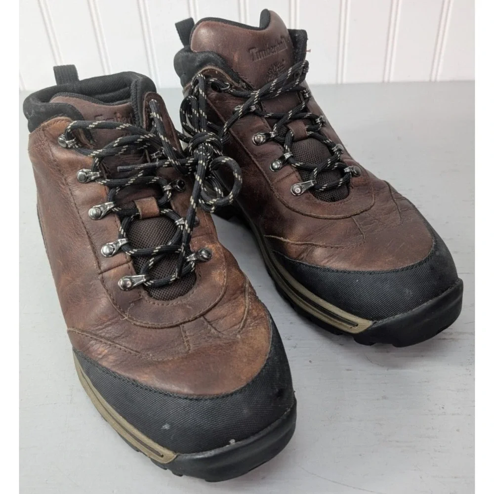 Timberland Boots Youth Boys Size US6 Brown Leather‎ Shoes Hiking Outdoor 22913